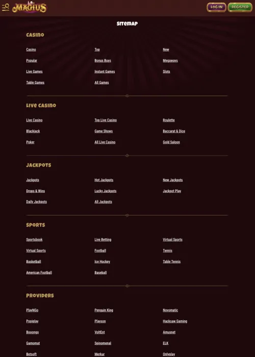 App mobile plateforme download Magius Casino